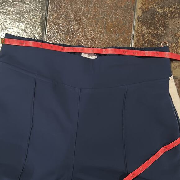 See Rose Go Navy Track Pants Size 16 Zip Pockets Rose Gold Quiet Luxury - Picture 3 of 8